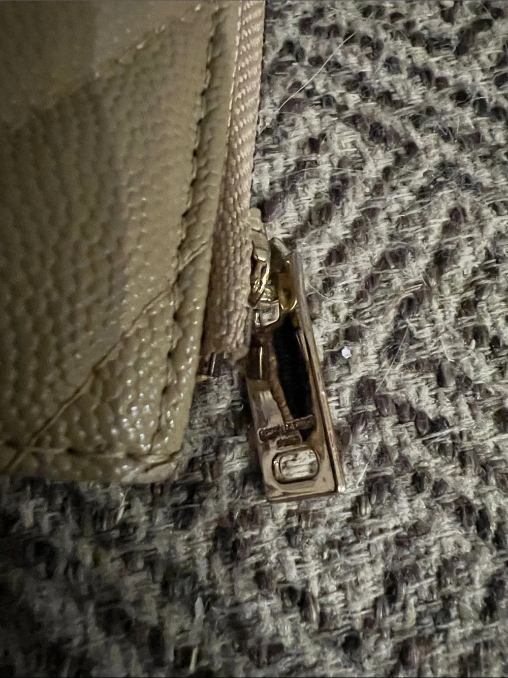 Saint Laurent Small Chevron Wallet in Metallic Gold Tone - Picture 7 of 11